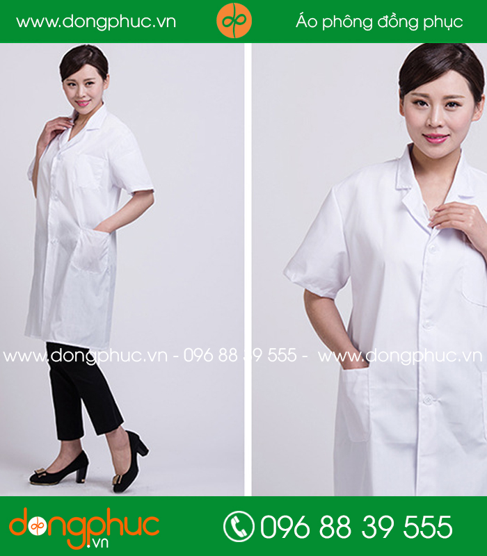 Áo blouse đồng phục y tá - Bác sĩ màu trắng 